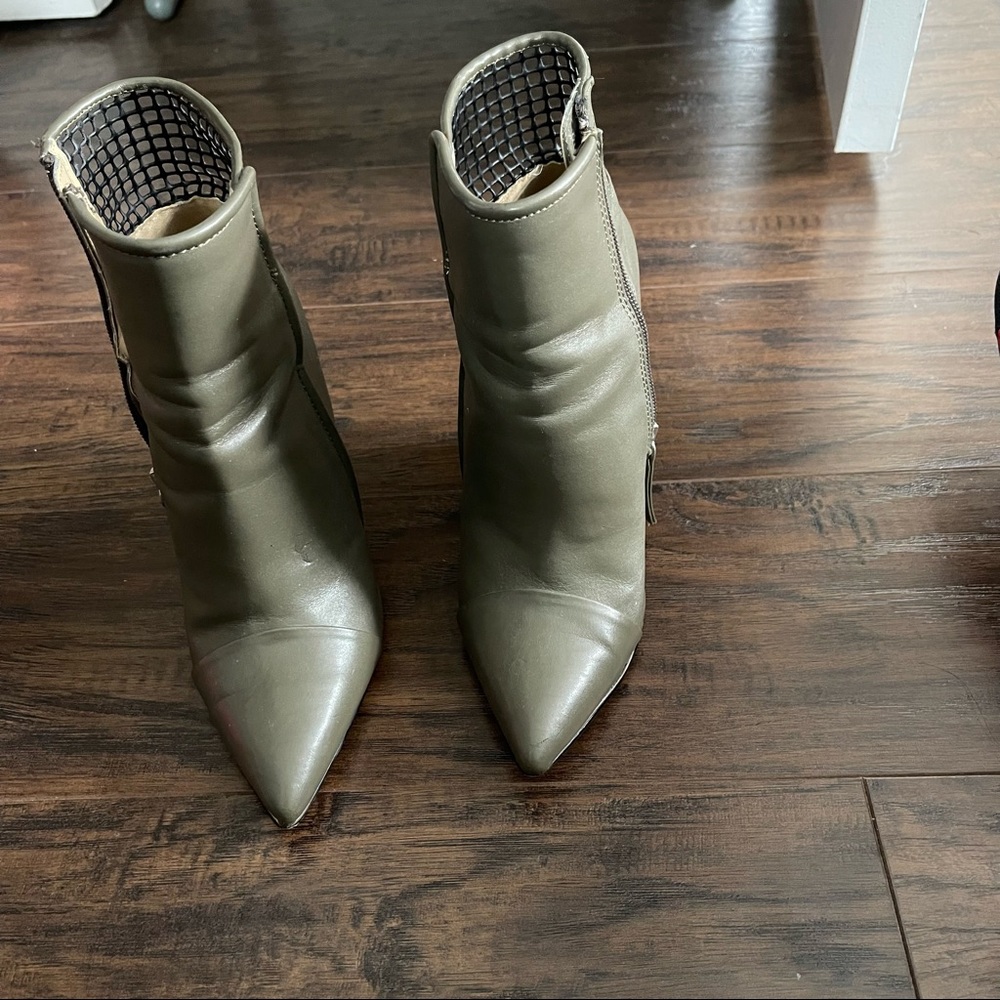 Leather booties